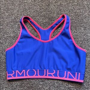 Under Armour Women's Vibrant Blue and Pink Sports Bra